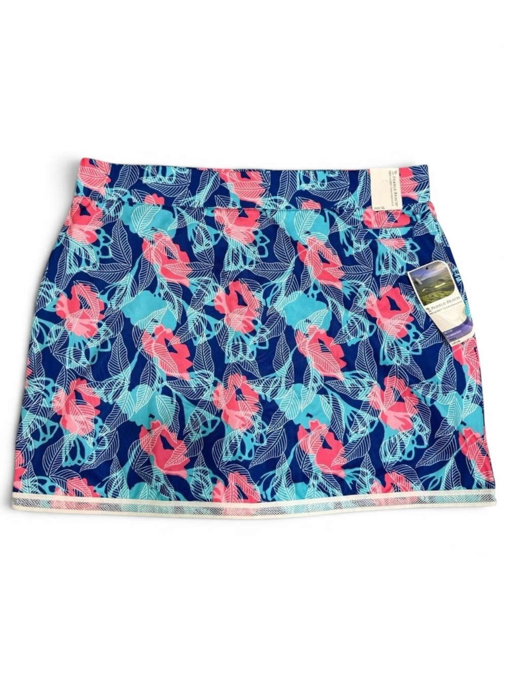 Pebble Beach Dry-Luxe Floral Print Performance Golf Skort Pink Multi XL | NWT